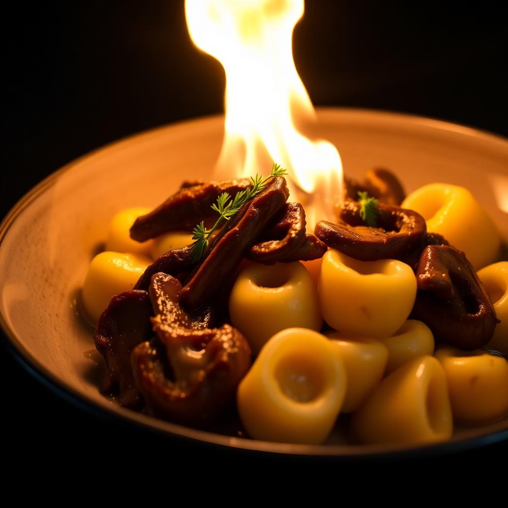 Gnocchi com Iscas de Filé